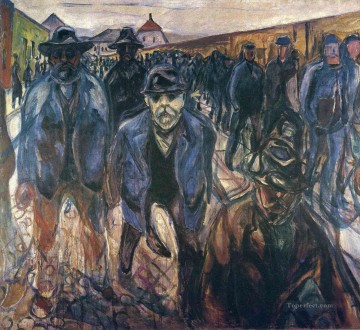 workers Canvas - workers on their way home 1915 Edvard Munch